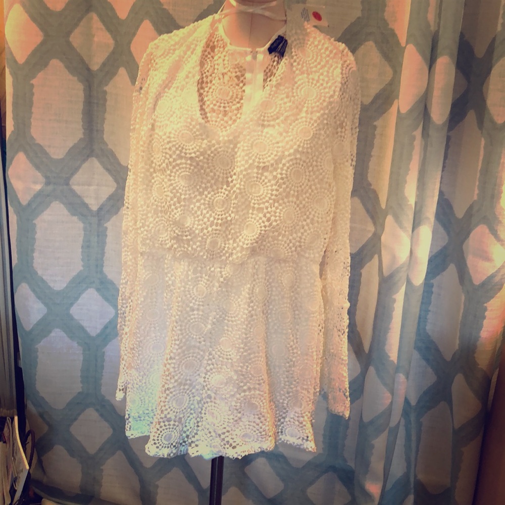 White lace romper